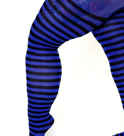 Striped Tights - Electric Blue