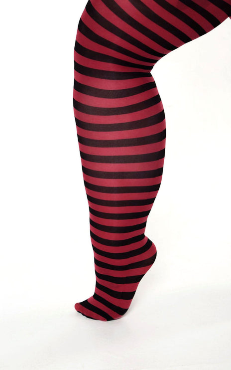 Striped Tights - Fine Wine