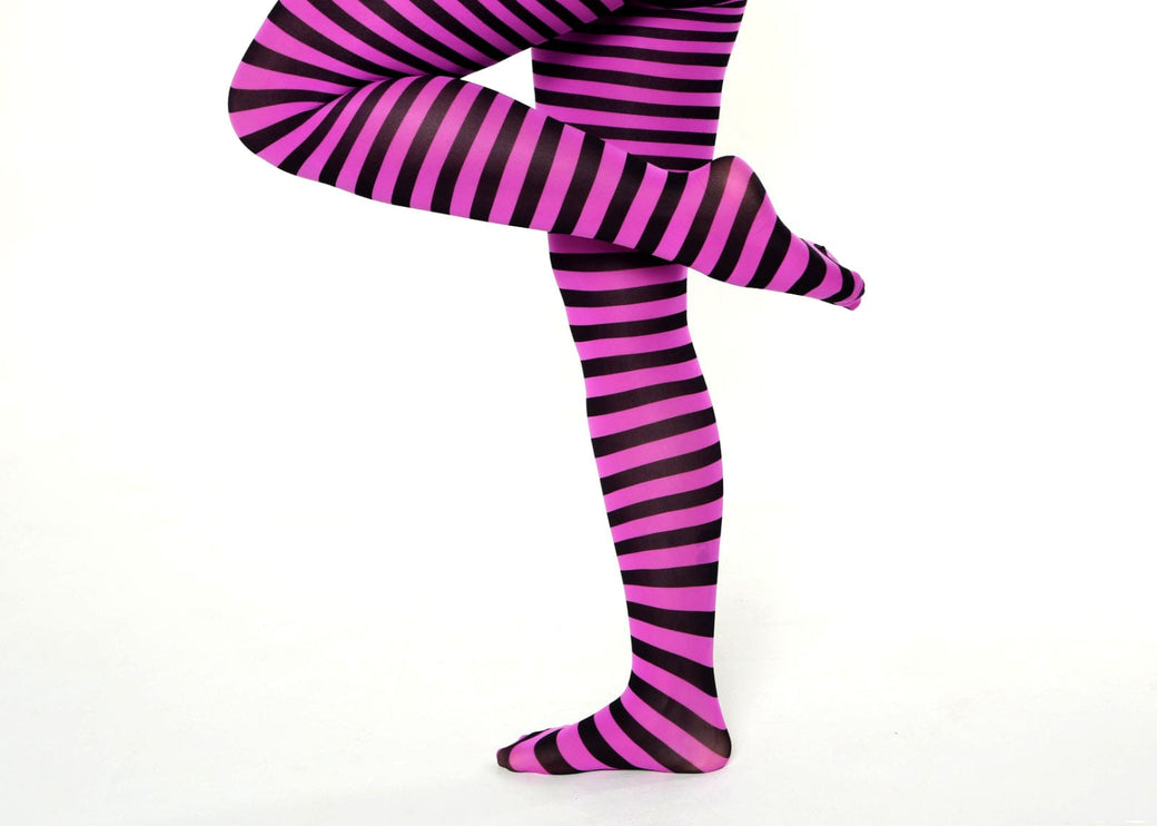 Striped Tights - Violet