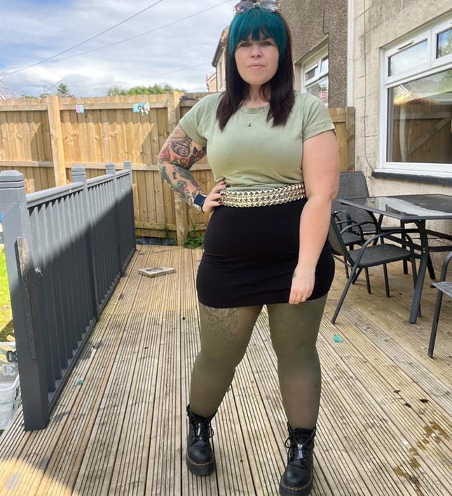 50 Denier Khaki Tights