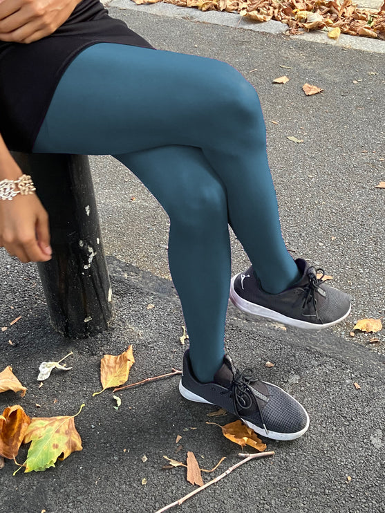 50 Denier Teal Tights