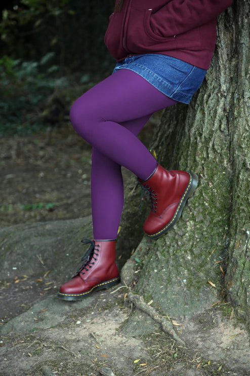 80 Denier Eggplant Tights