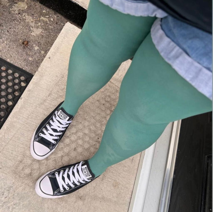 80 Denier Green Tights