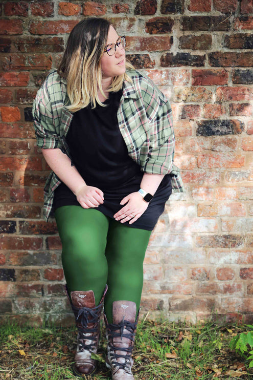 120 Denier Green Tights