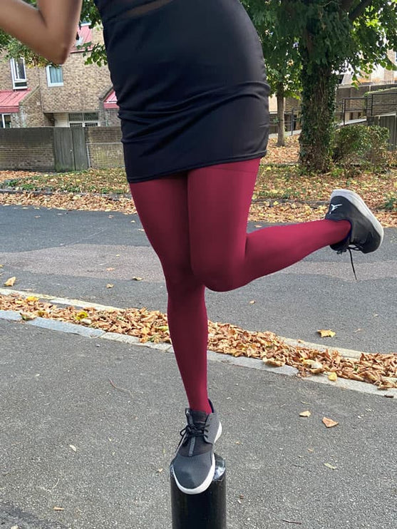 50 Denier Fine Wine Tights