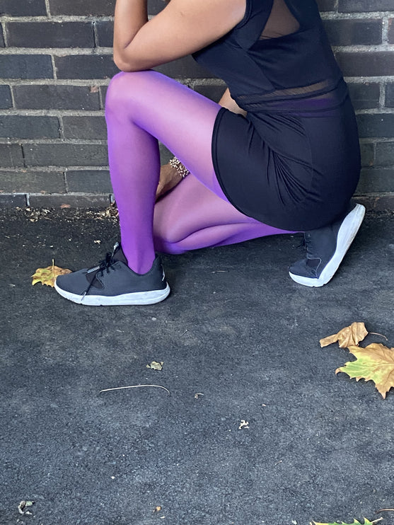 50 Denier Eggplant Tights