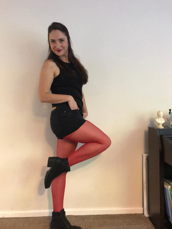 50 Denier Red Passion Tights