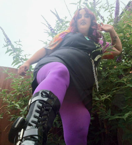 Plum Footless Tights