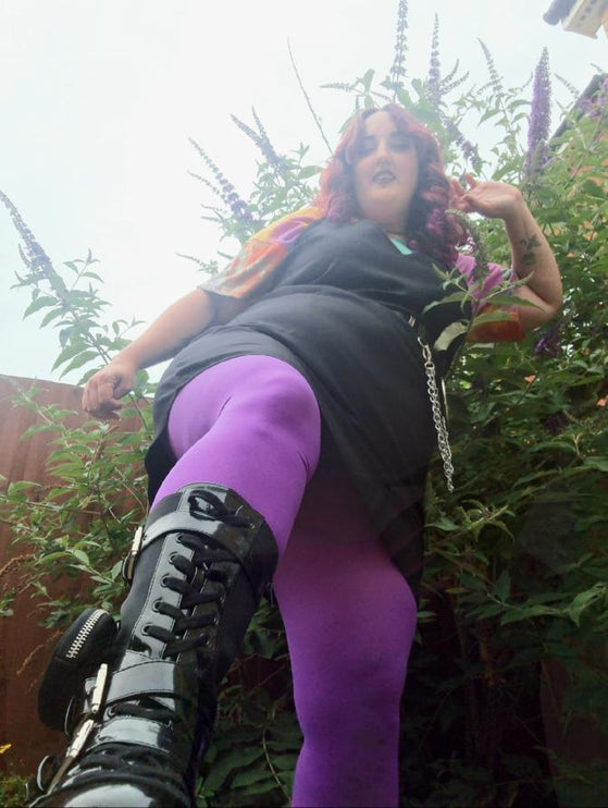 Plum Footless Tights