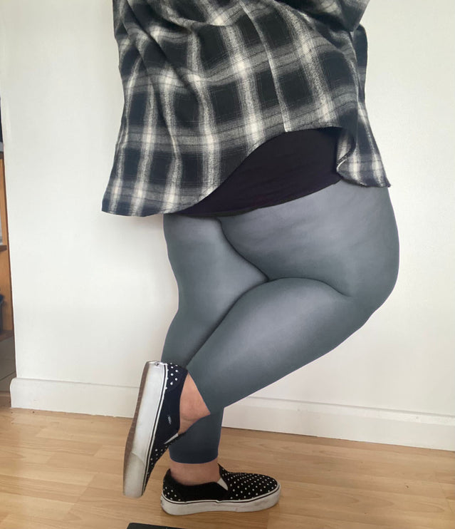 Pale Grey Footless Tights