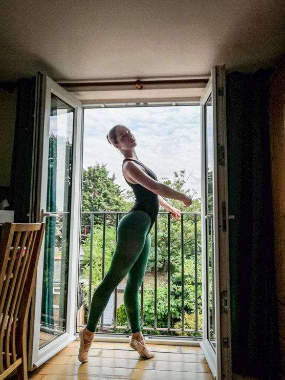 Green Footless Tights