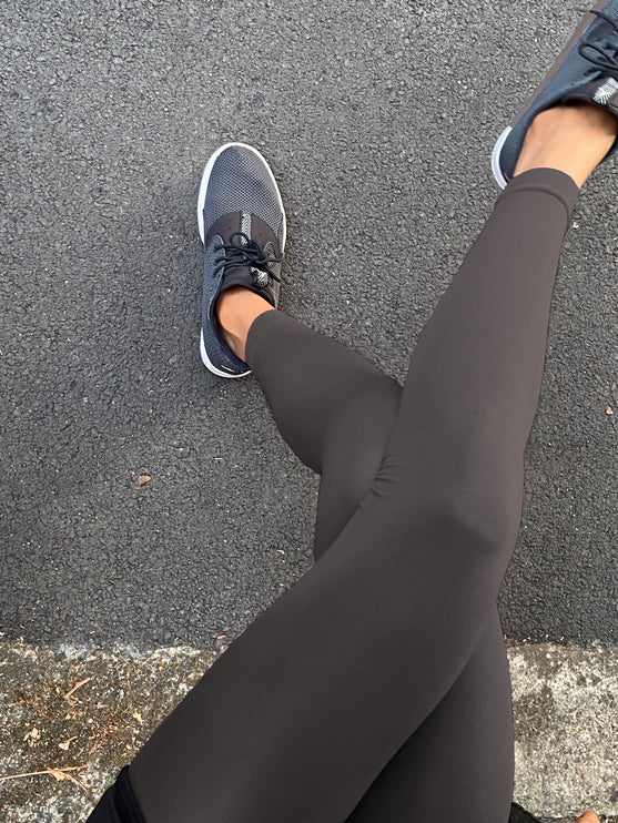 Charcoal Grey Footless Tights