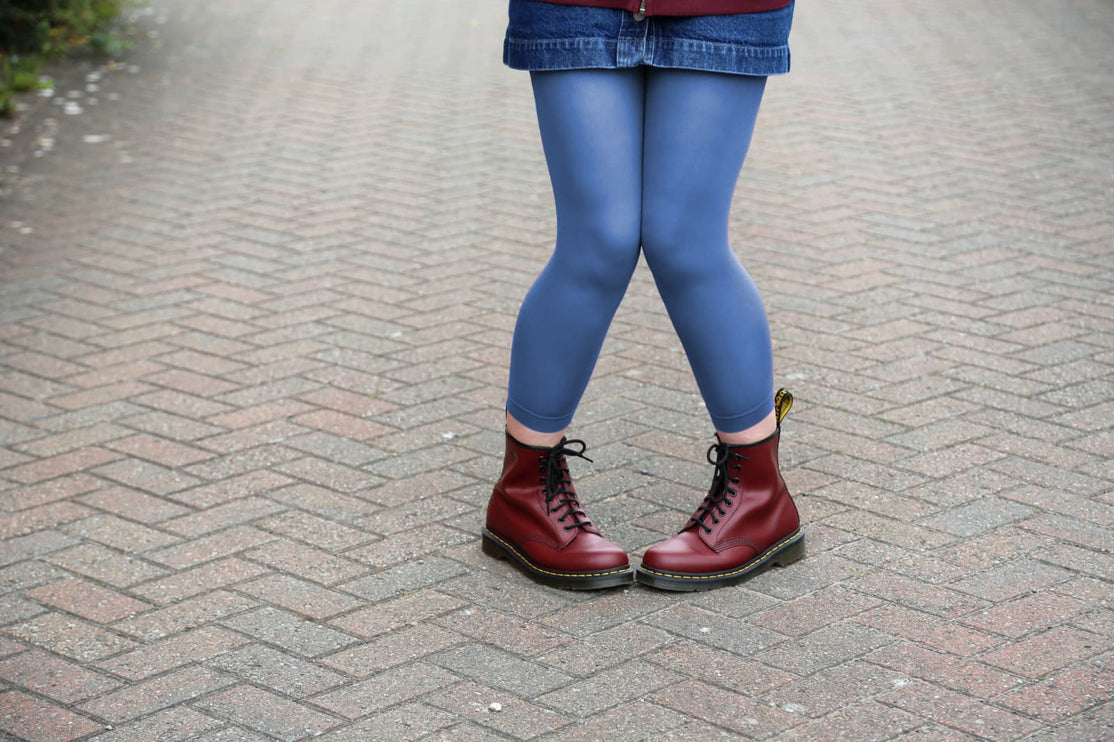 Cool Breeze Blue Footless Tights