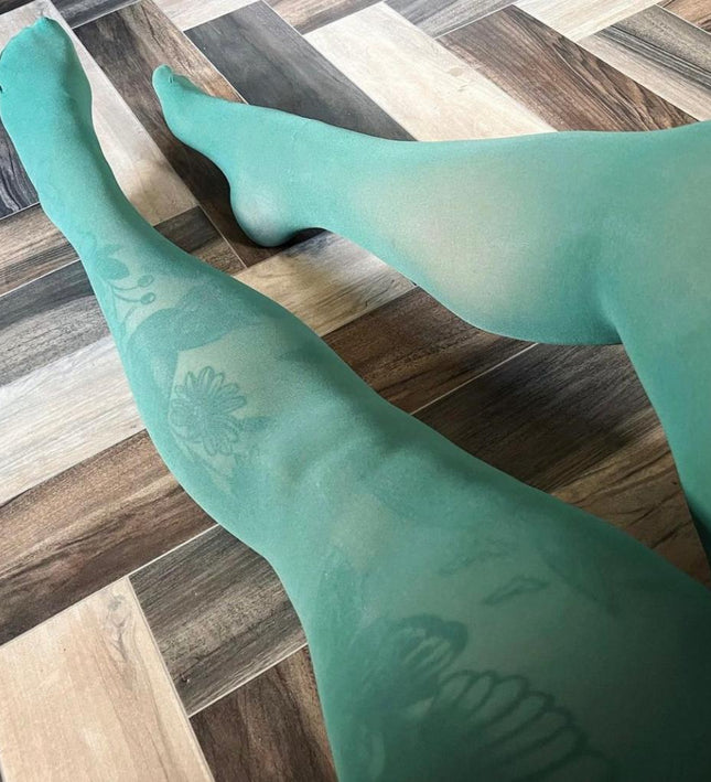 50 Denier Green Tights