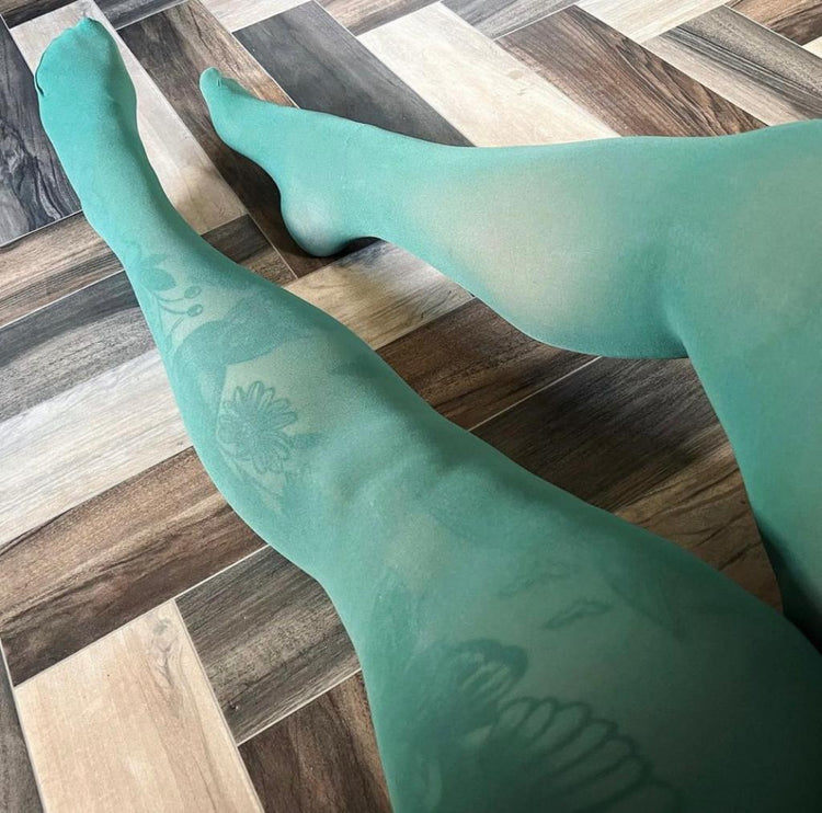 50 Denier Green Tights