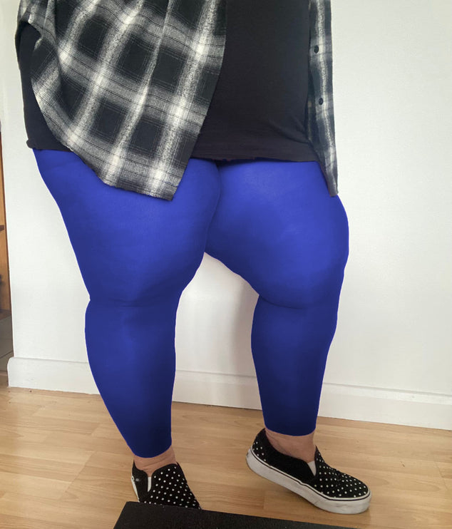 Electric Royal Blue Footless Tights