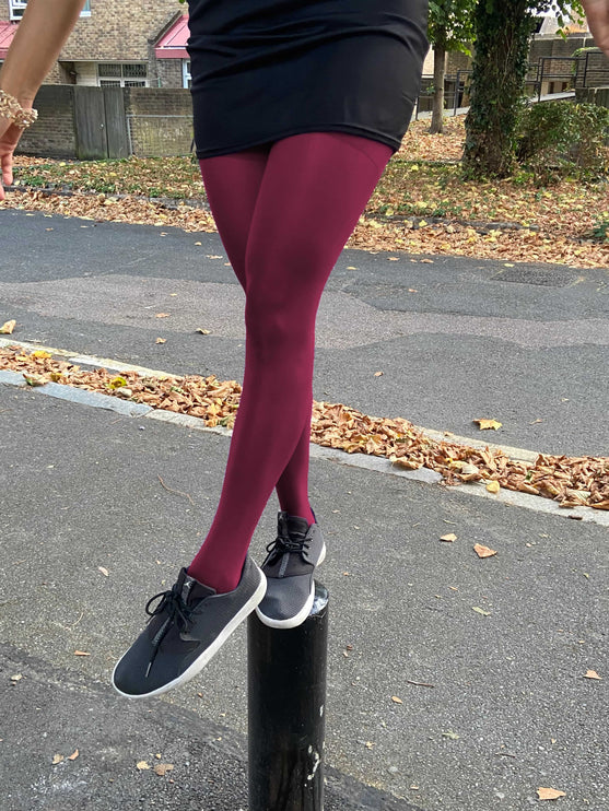 50 Denier Fine Wine Tights