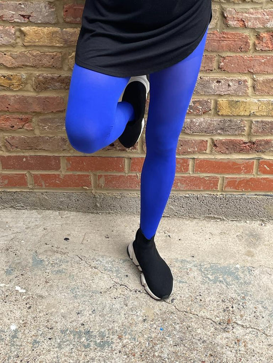 50 Denier Electric Royal Blue Tights