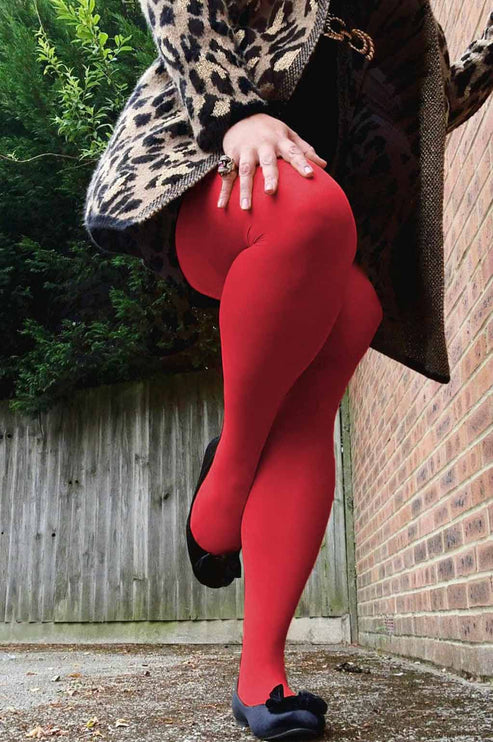 120 Denier Red Passion Tights