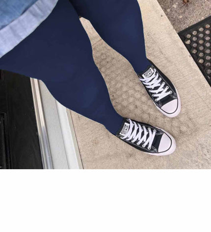 120 Denier French Blue Tights