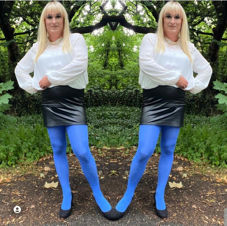 80 Denier Electric Royal Blue Tights