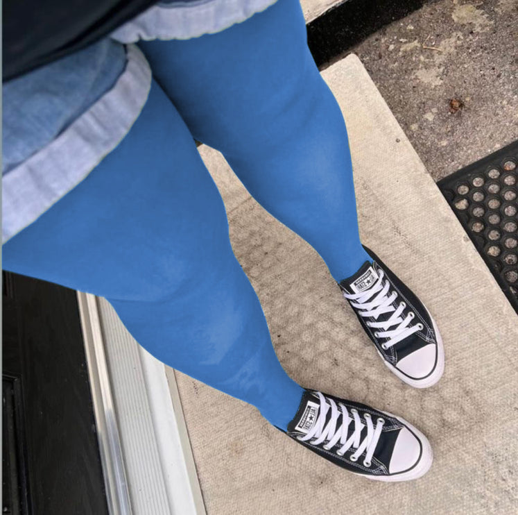 50 Denier Cool Breeze Blue Tights