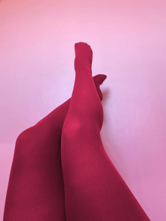 120 Denier Red Passion Tights