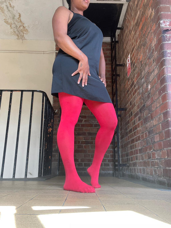 120 Denier Red Passion Tights