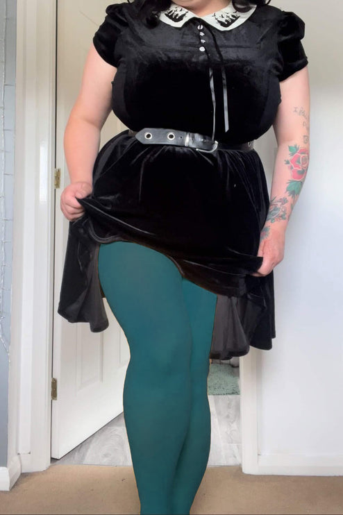 120 Denier Teal Tights