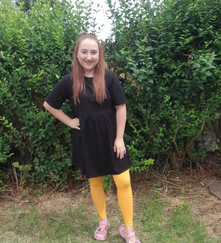 Yellow Footless Tights