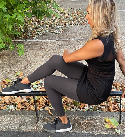 Charcoal Grey Footless Tights