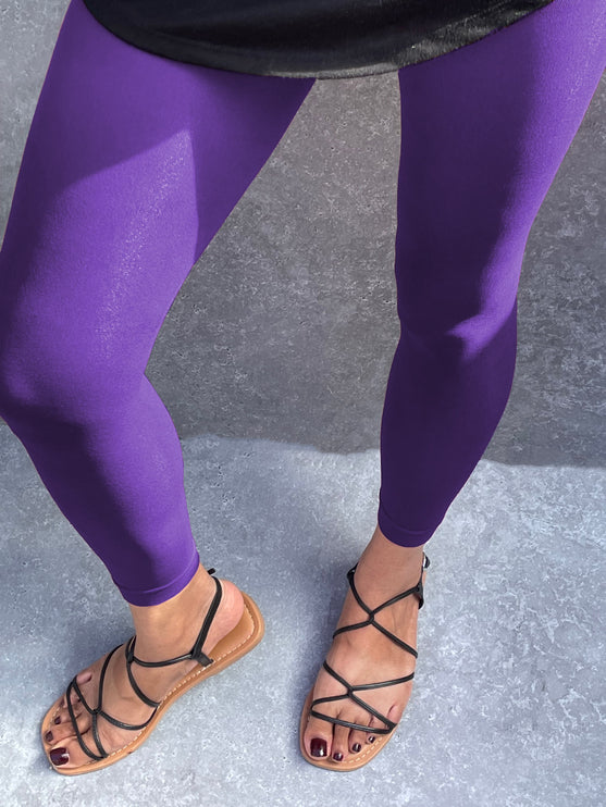 Eggplant Footless Tights