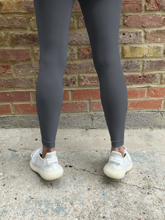 Charcoal Grey Footless Tights