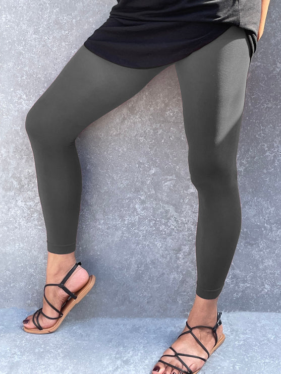 Charcoal Grey Footless Tights