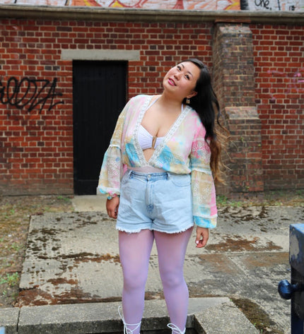 80 Denier Lilac Tights
